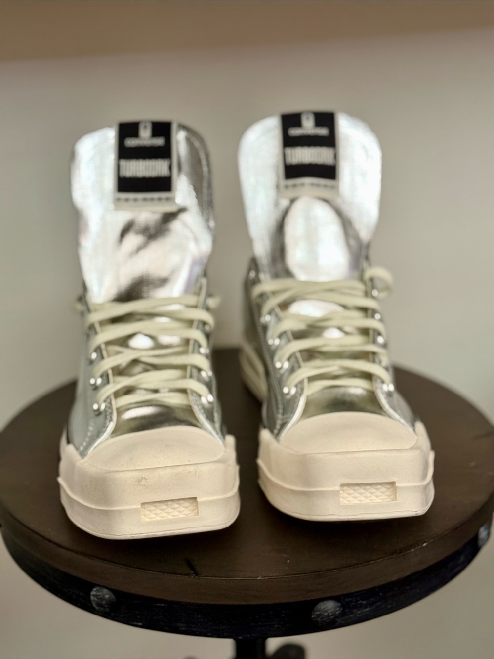Rick Owens x Converse TURBODRK Chick 70 Silver Sneakers